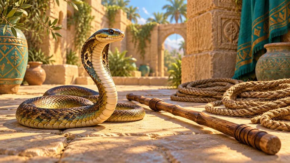 Illustration for the story “Musa and the Magicians”