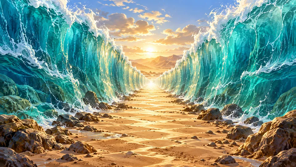 Illustration for the story “A Path Through the Sea”