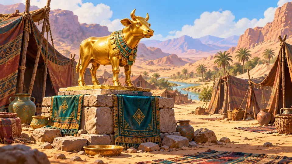 Illustration for the story “The Calf That Could Not Guide Anyone”