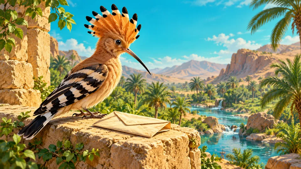 Illustration for the story “The Hoopoe Brings News”
